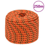 VidaXL Bootsseil 12 mm 250 m Polypropylen Orange