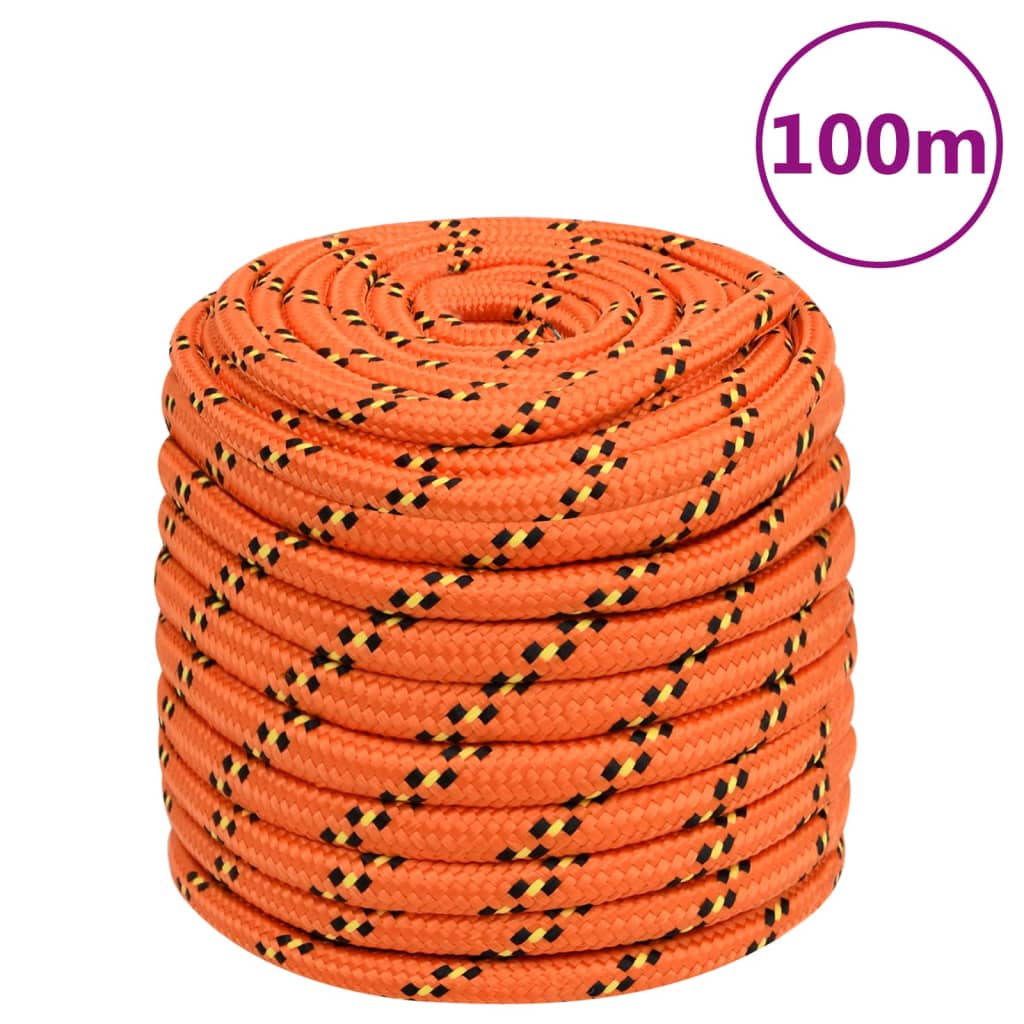 Vidaxl -Bootseil 16 mm 100 m Polypropylenorange