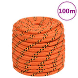 Vidaxl -Bootseil 16 mm 100 m Polypropylenorange