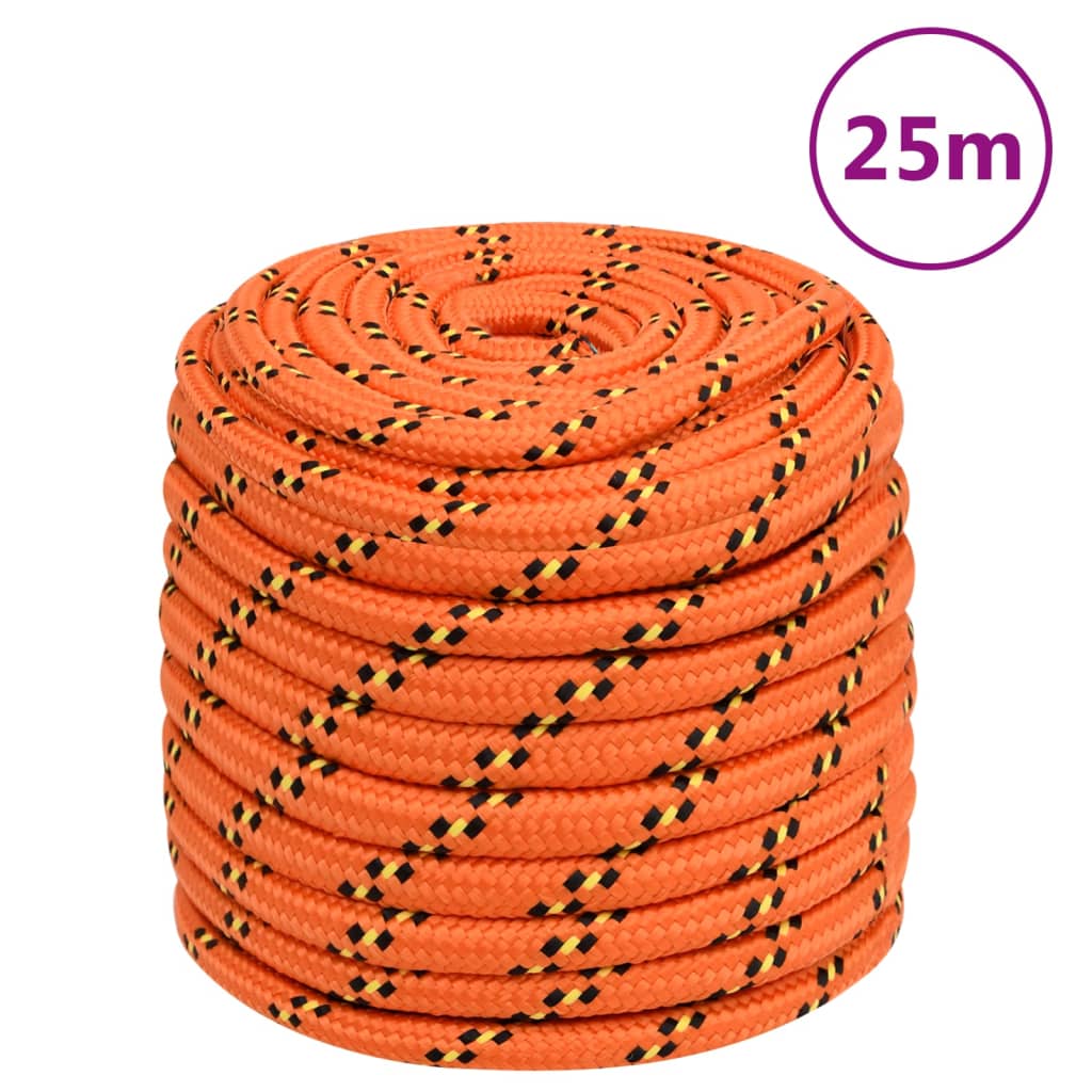 Vidaxl -Bootseil 18 mm 25 m Polypropylenorange