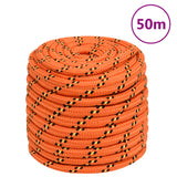 Corde de bateau vidaxl 18 mm 50 m en orange en polypropylène