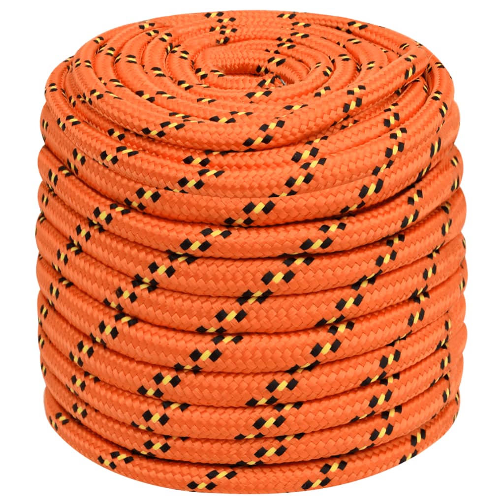 Vidaxl -Bootseil 18 mm 50 m Polypropylenorange