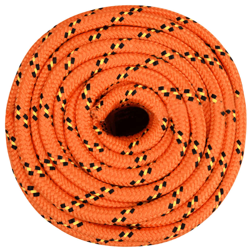 Vidaxl -Bootseil 18 mm 50 m Polypropylenorange