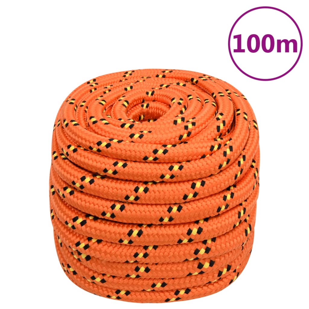 Corde à démarrage Vidaxl 20 mm 100 m en orange en polypropylène