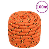 VidaXL Bootsseil 20 mm 100 m Polypropylen Orange