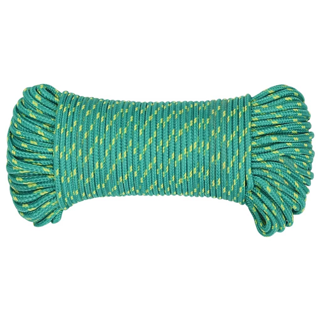 Vidaxl boat rope 3 mm 25 m polypropylene green