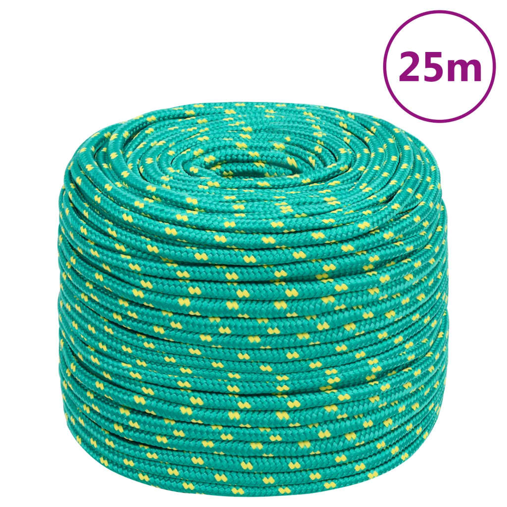 Vidaxl boat rope 6 mm 25 m polypropylene green