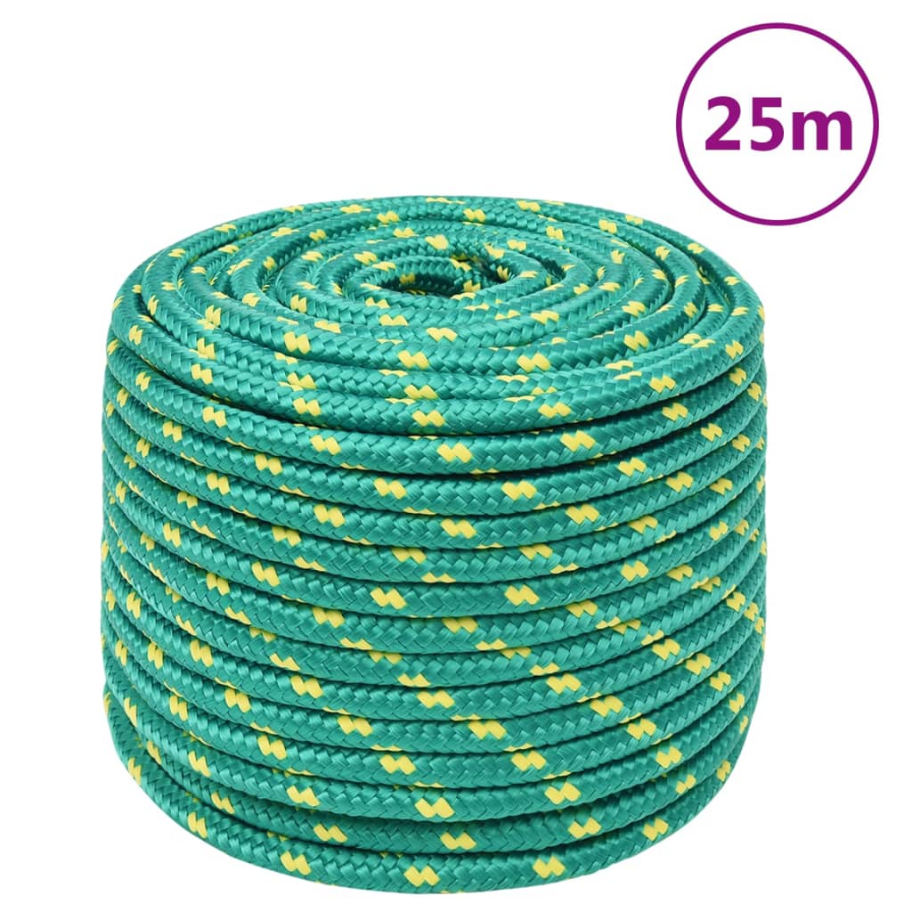 Vidaxl Boat Rope 14 mm 25 m polypropylen zelená