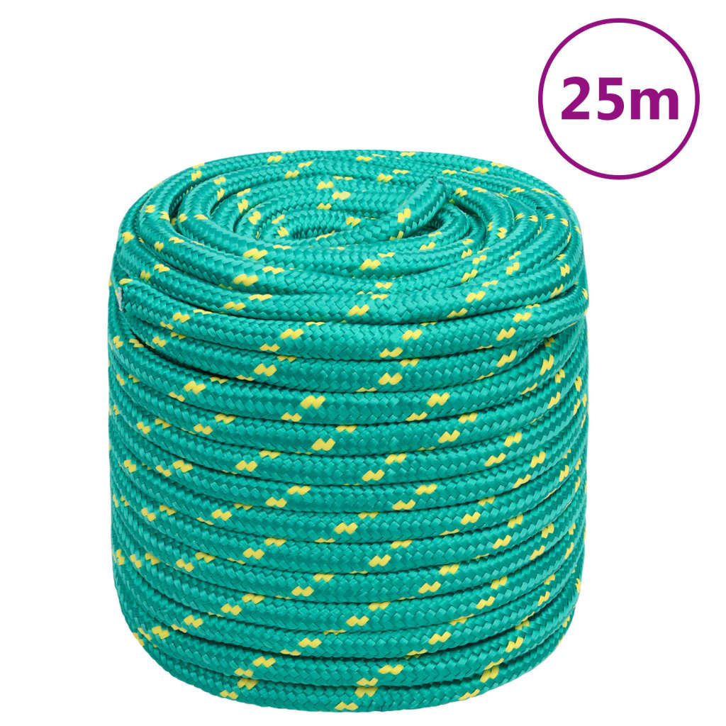 Vidaxxl Bootsseil 18 mm 25 m Polypropylen grün