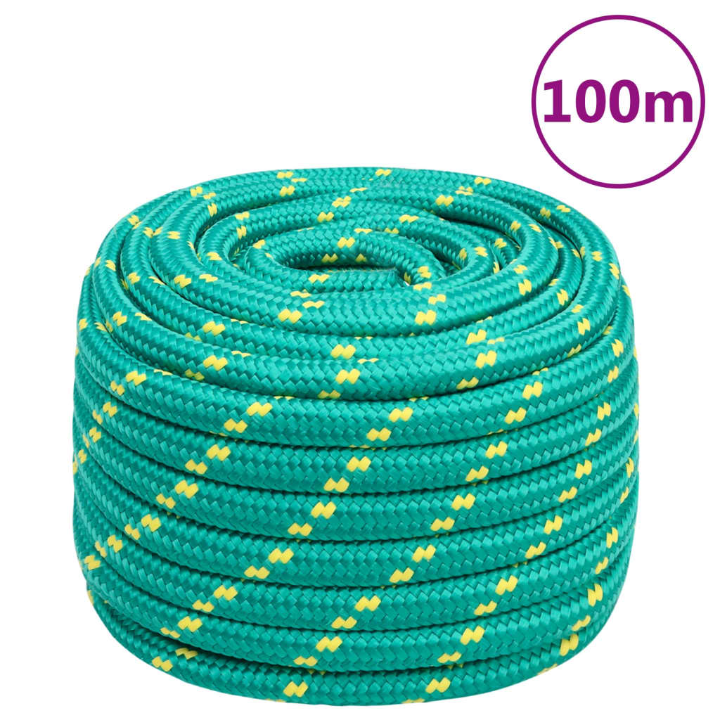 Vidaxl Boat Rope 20 mm 100 m polypropylengrønn