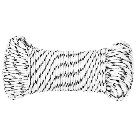 Vidaxl Bootsseil geflochten 4 mm x 500 m Polyester weiß