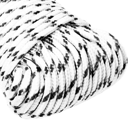 Vidaxl Bootsseil geflochten 4 mm x 500 m Polyester weiß