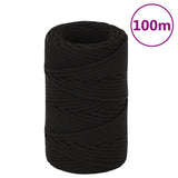 Vidaxx Arbeitsseil 2 mm 100 m Polyester schwarz