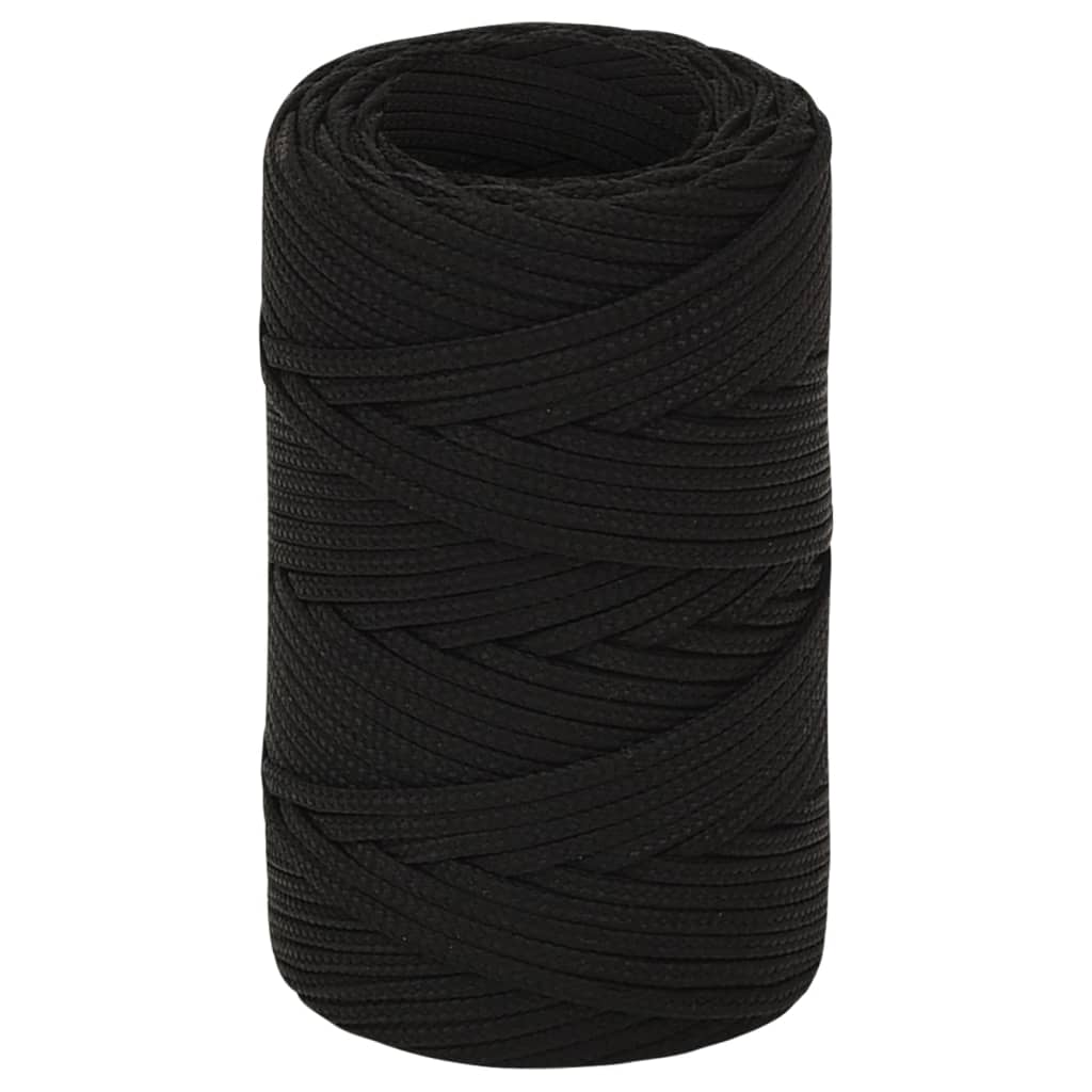 Vidaxx Arbeitsseil 2 mm 100 m Polyester schwarz