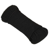 Vidaxx Arbeitsseil 3 mm 100 m Polyester schwarz