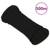 Vidaxx Arbeitsseil 3 mm 500 m Polyester schwarz