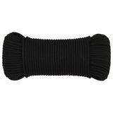 Vidaxx Arbeitsseil 3 mm 500 m Polyester schwarz
