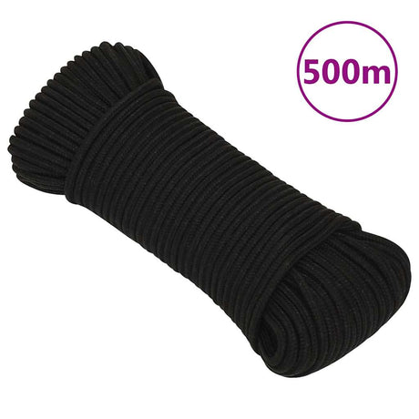 Vidaxx Arbeitsseil 4 mm 500 m Polyester schwarz