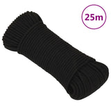 Vidaxl Werkouw 5 mm 25 m Polyesterschwarz