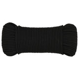 Vidaxx Arbeitsseil 5 mm 100 m Polyester schwarz