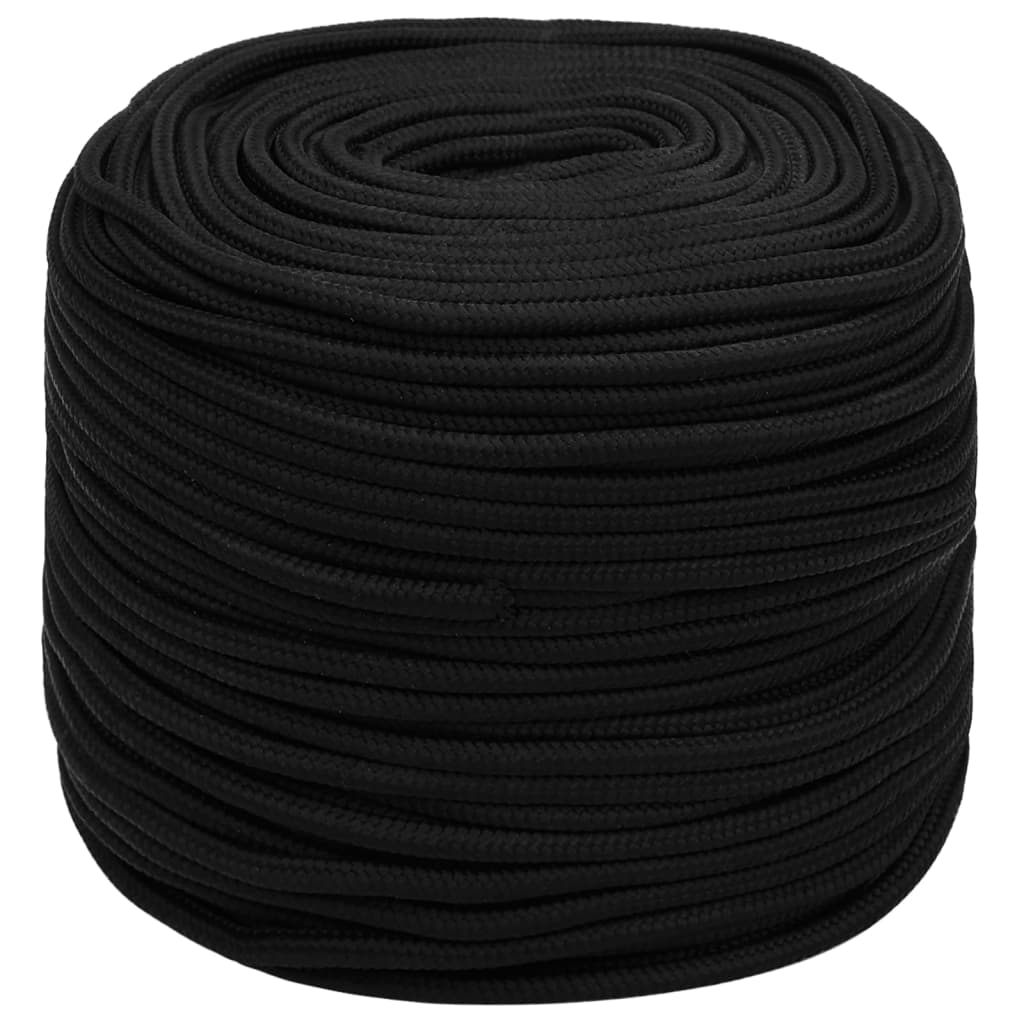 Vidaxl Werkouw 6 mm 25 m poliestere nero