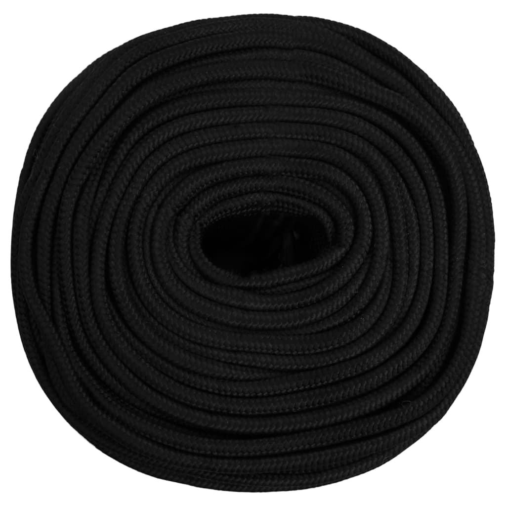 Vidaxl Werkouw 6 mm 25 m poliestere nero