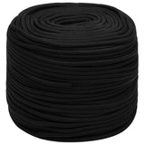 Vidaxl werktouw 8 mm 25 m polyester zwart