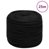 Vidaxl Werkouw 10 mm 25 m Polyester Black