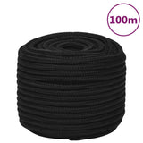 Vidaxl Werkouw 12 mm 100 m polyester sort