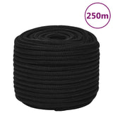 Vidaxl Werkouw 12 mm 250 m Polyesterschwarz