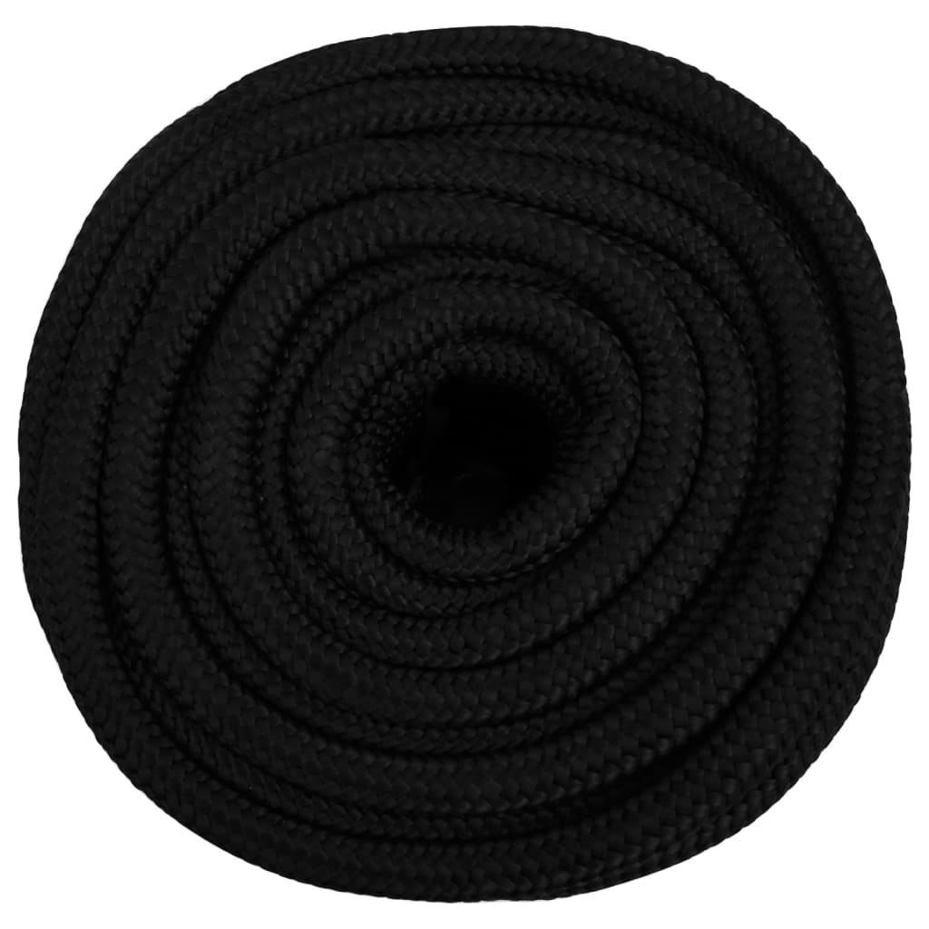 Vidaxl Werkouw 18 mm 50 m poliestere nero