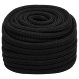 Vidaxl werkouw 20 mm 25 m polyester svart