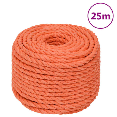 VidaXL Arbeitsseil 20 mm 25 m Polypropylen Orange