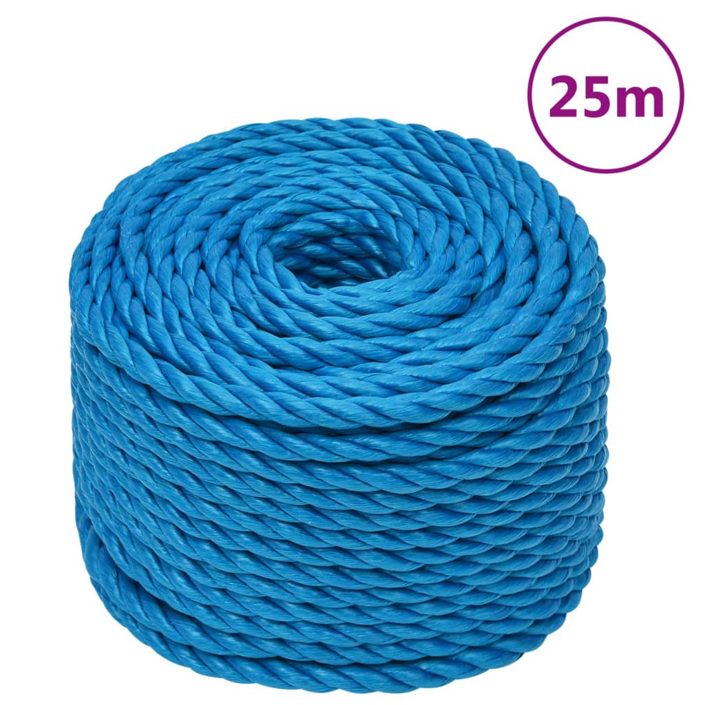 Vidaxl werktouw 16 mm 25 m polypropeen blauw