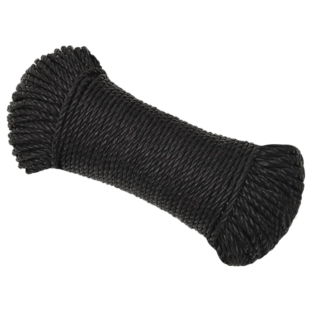 Vidaxx Arbeitsseil 3 mm 500 m Polypropylen schwarz