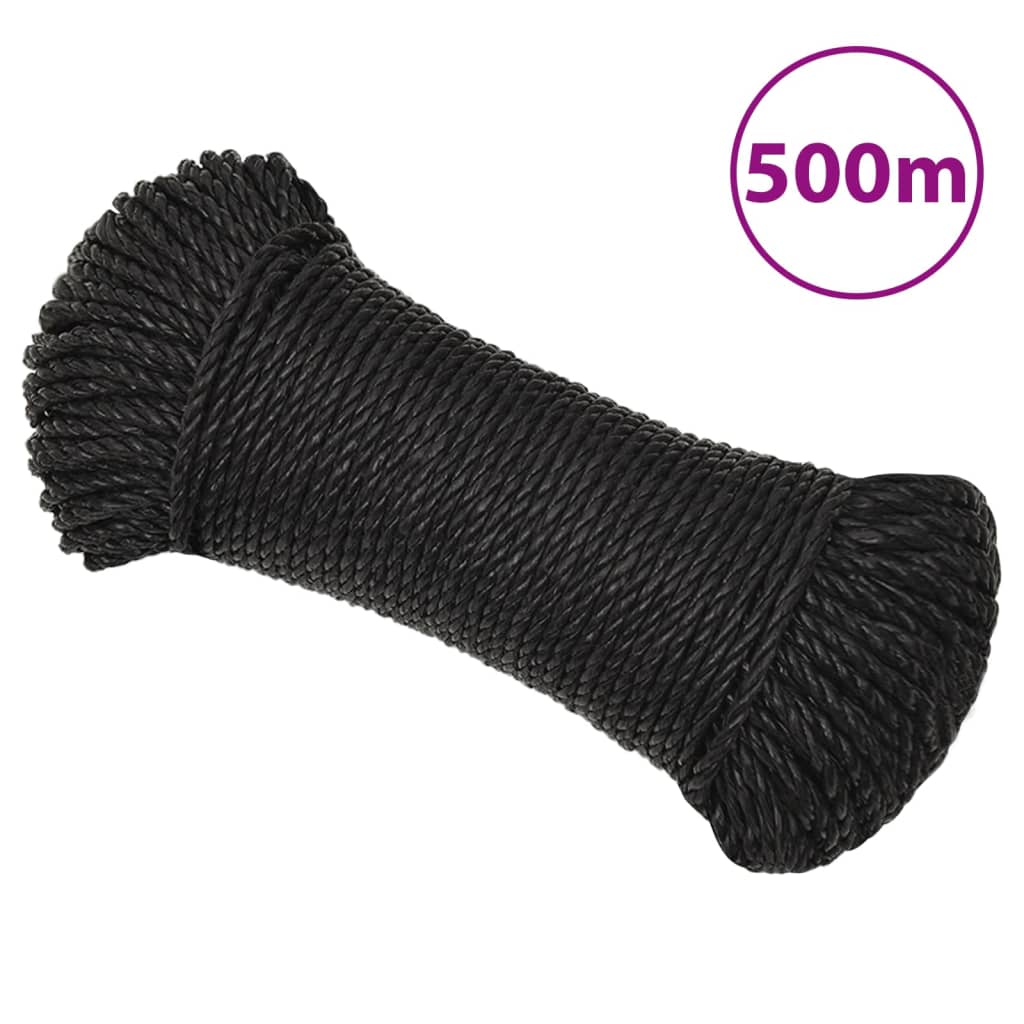 Vidaxl Werkouw 8 mm 500 m Polypropenschwarz