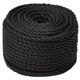 Vidaxx Arbeitsseil 12 mm 25 m Polypropylen schwarz