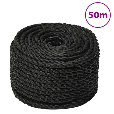 Vidaxx Arbeitsseil 24 mm 50 m Polypropylen schwarz