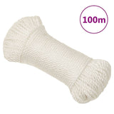 Vidaxx Arbeitsseil 8 mm 100 m Polypropylen weiß
