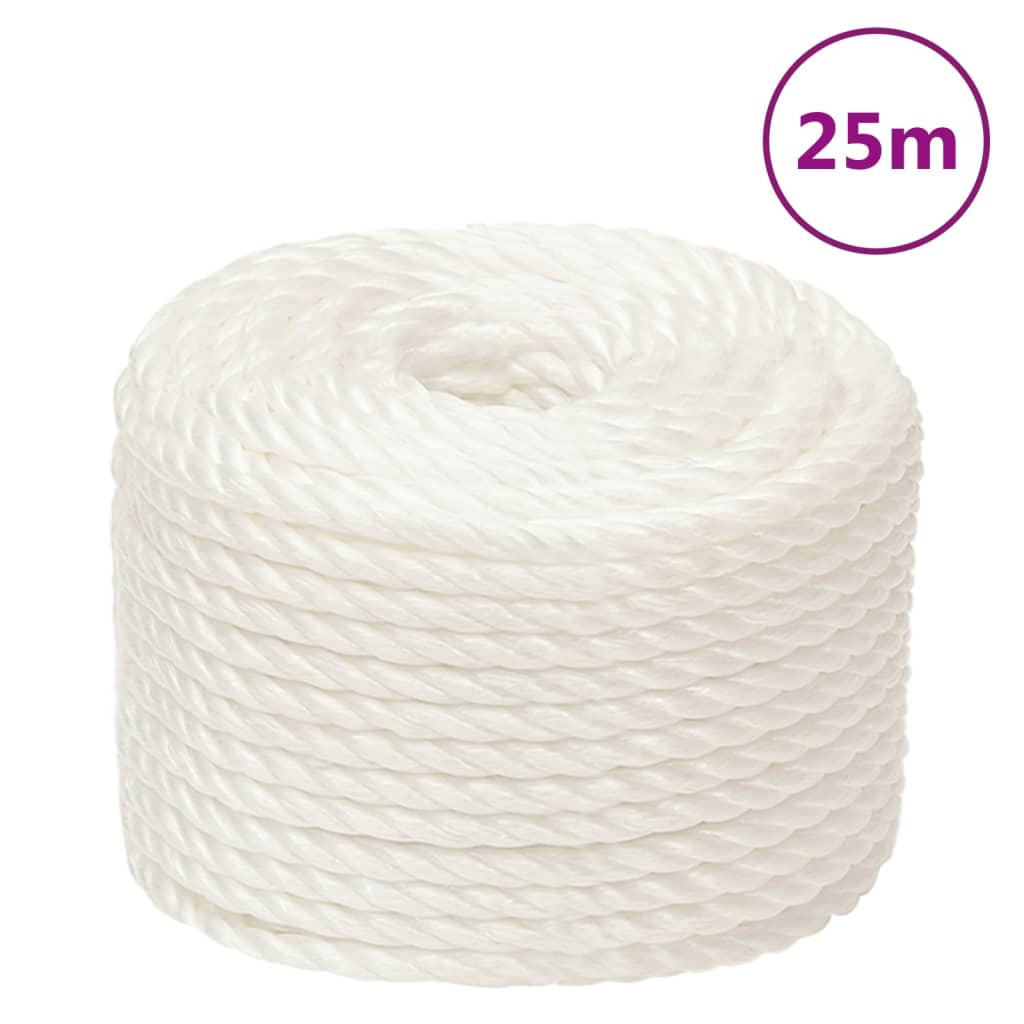 Vidaxl Werkouw 14 mm 25 m Polypropene white