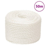Vidaxx Arbeitsseil 16 mm 50 m Polypropylen weiß