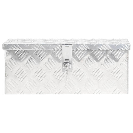 VIDAXL -Speicherbox 50x15x20.5 cm Aluminium Silberfarbe