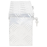 VIDAXL -Speicherbox 50x15x20.5 cm Aluminium Silberfarbe