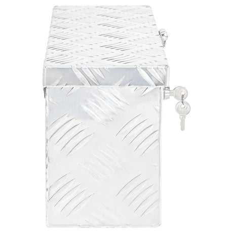 VIDAXL -Speicherbox 50x15x20.5 cm Aluminium Silberfarbe