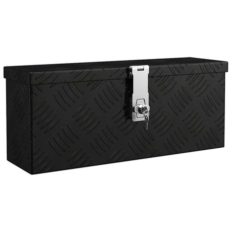 VIDAXL -Speicherbox 50x15x20.5 cm Aluminium Schwarz