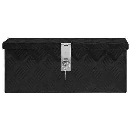 VIDAXL -Speicherbox 50x15x20.5 cm Aluminium Schwarz