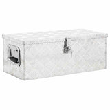 VIDAXL -Speicherbox 70x31x27 cm Aluminium Silberfarbe
