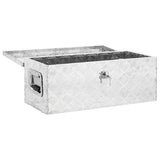 VIDAXL -Speicherbox 70x31x27 cm Aluminium Silberfarbe