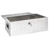 VIDAXL -Speicherbox 80x39x30 cm Aluminium Silber gefärbt