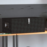VIDAXL -Speicherbox 90x47x33.5 cm Aluminium Schwarz
